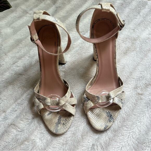 J. Crew Stella Snake Print Block Heel Sandals - Picture 5 of 8